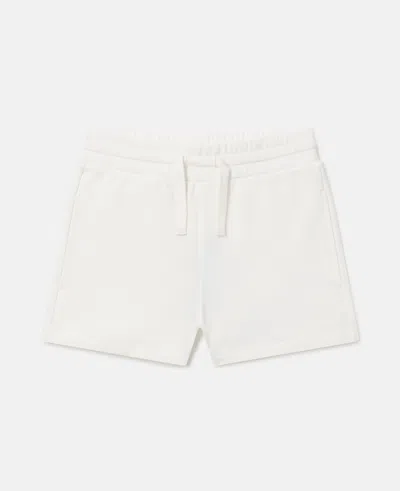 Stella Mccartney Embroidered Jersey Shorts In White