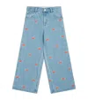 Stella Mccartney Ide-leg Jeans With Embroidery Kids In Blue