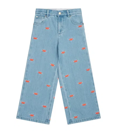STELLA MCCARTNEY EMBROIDERED LIP JEANS