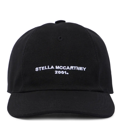 Stella Mccartney Embroidered Logo Baseball Cap In Black
