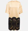 Stella Mccartney Embroidered Minidress In Custard
