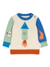 Stella Mccartney Embroidered-motif Cotton Jumper In Neutrals
