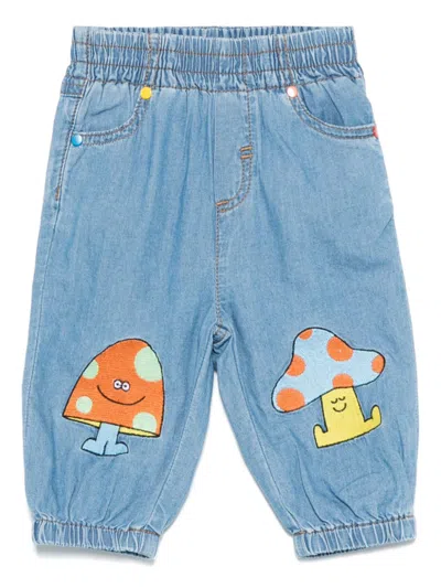 Stella Mccartney Babies' Embroidered-motif Jeans In Blue