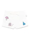 Stella Mccartney Embroidered-motif Shorts In White