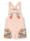 Stella Mccartney Embroidered Pop Art-motif Playsuit In Pink