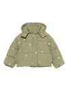 Stella Mccartney Embroidered Puffer Jacket In Green