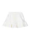 Stella Mccartney Embroidered Ruffle Skirt In White