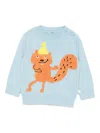 Stella Mccartney Embroidered-squirrel Sweater In Blue