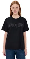 Stella Mccartney Logo-embroidered Crewneck T-shirt In Black