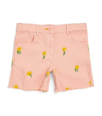 Stella Mccartney Kids' Little Girl's & Girl's Sunflowers Gabardine Shorts In Pink