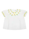 Stella Mccartney Embroidered Sunflowers Blouse In White
