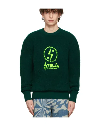 Stella Mccartney Embroidered Textured Jumper In Black