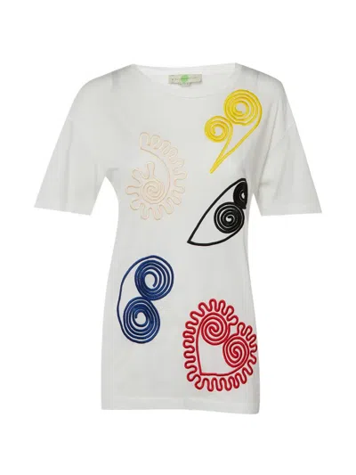 Pre-owned Stella Mccartney Embroidered T-shirt In White