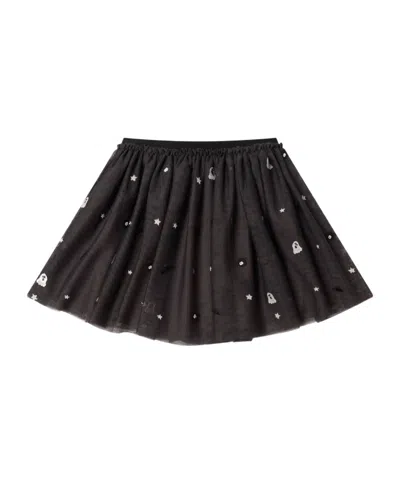 Stella Mccartney Embroidered Tulle Dress In Black