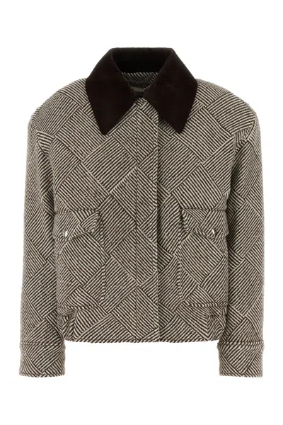STELLA MCCARTNEY EMBROIDERED TWEED OVERSIZE BOMBER JACKET
