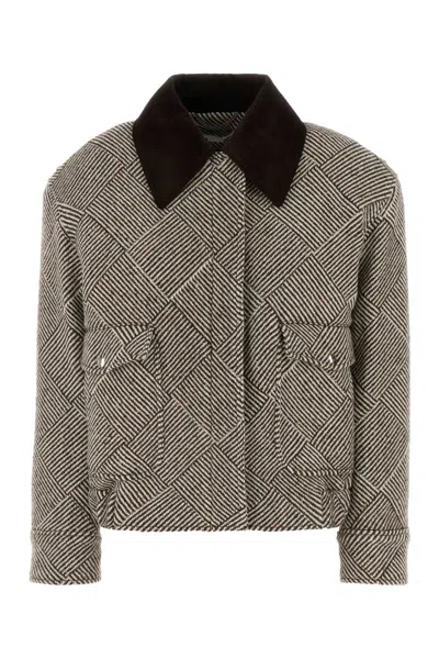 STELLA MCCARTNEY STELLA MCCARTNEY EMBROIDERED TWEED OVERSIZE BOMBER JACKET