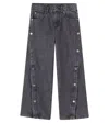 Stella Mccartney Embroidered Wide-leg Jeans In Blue