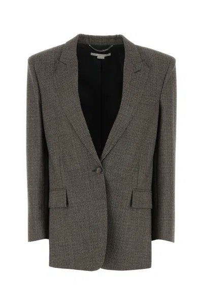 Stella Mccartney Embroidered Wool Oversize Blazer In Multi