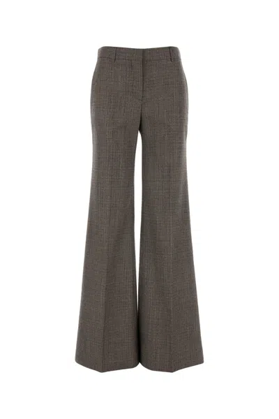 Stella Mccartney Embroidered Wool Palazzo Pant In Black