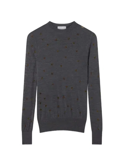 Stella Mccartney Embroidered-star Sweater In Brown