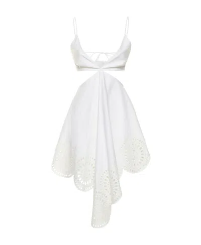 Stella Mccartney Embroidery Mini Dress In White