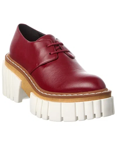 Stella Mccartney Emilie Leather Platform Oxford In Red