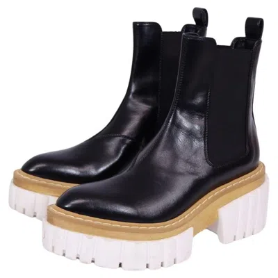 Pre-owned Stella Mccartney Emilie Platform Ankle Boots Size Eu 40 In Black