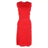 Stella Mccartney Emma Fringed Midi Dress In Red Polyester In Red