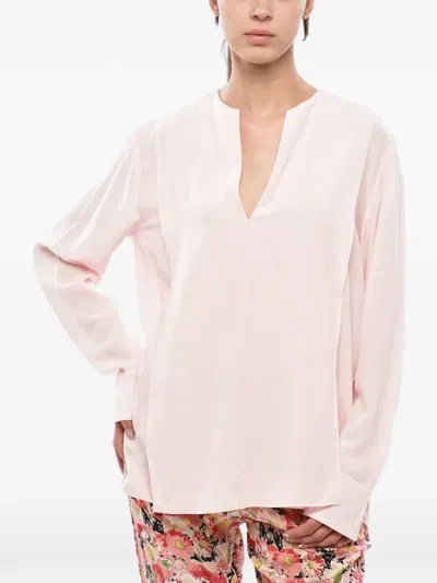 Stella Mccartney Emmalee V-neck Blouse In Pink