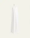 Stella Mccartney Envers Draped Satin Halterneck Dress In Cream