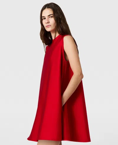 Stella Mccartney Enverse Satin A-line Mini Dress In Red