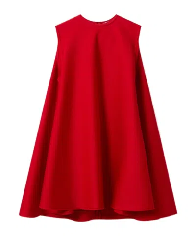 Stella Mccartney Envers Satin A-line Mini Dress In Red
