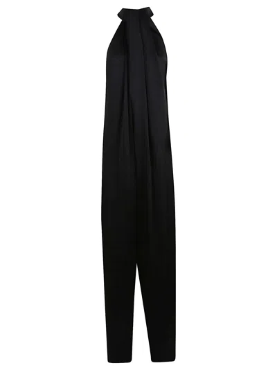 Stella Mccartney Envers Satin Halterneck All In One In Black