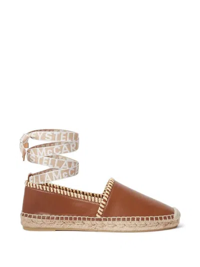 Stella Mccartney Espadrilles With Ankle Tie In Brown