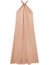 Stella Mccartney Chain Halterneck Satin Maxi Dress