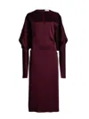 Stella Mccartney Evening Dress With Cut-out Details In Satin In Burgundy