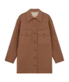 Stella Mccartney Exposed-seam Button-up Cardi-coat In Brown