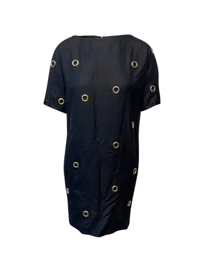 Pre-owned Stella Mccartney Eyelet-embellished Dress In Black