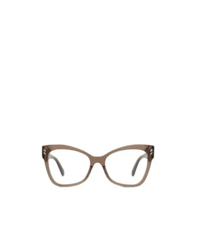 Stella Mccartney Eyewear Cat-eye Frame Glasses In Brown