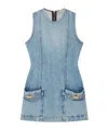 Stella Mccartney Faded Button Dress In Blue
