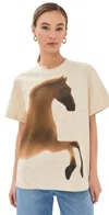 Shop Stella Mccartney Faded Horses T-shirt Multicolor 1