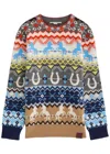 Stella Mccartney Fair Isle Intarsia Wool Jumper In Multicoloured 1