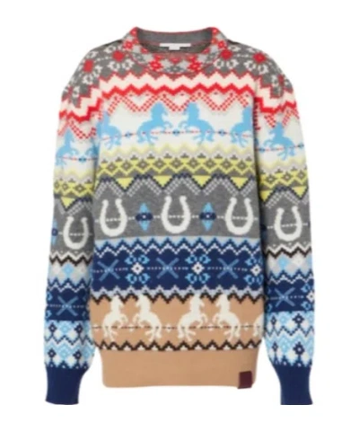 Stella Mccartney Fair Isle Intarsia Wool Sweater In Multi