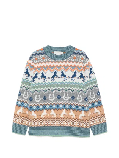 Stella Mccartney Kids' Fair Isle Sweater In Blue