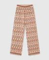 Stella Mccartney Fair Isle Wool Pants In Neutral