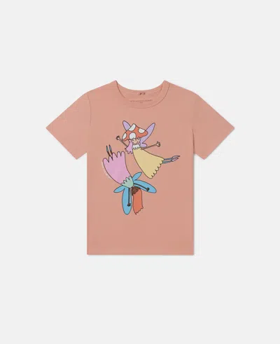 Stella Mccartney Fairies Print Crewneck T-shirt In Pink