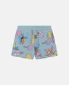 Stella Mccartney Fairies Print Drawstring Shorts In Blue