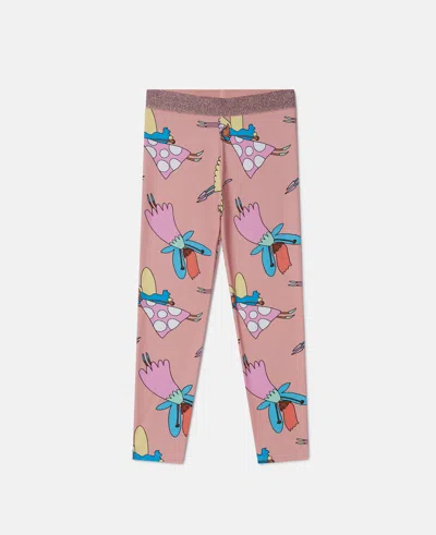 Stella Mccartney Fairies Print Elasticated Leggings In Pink