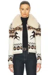 Stella Mccartney Fair Isle Virgin Wool Bomber Jacket In Multicolor