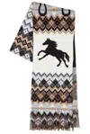 Stella Mccartney Fairisle Logo Scarf In Multicolor